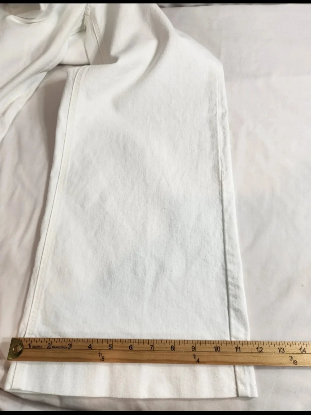 Ariat Wide Leg Jeans Women's Size 31 R White Ultra High Rise Stretch Crop NWT 54 - Picture 4 of 15